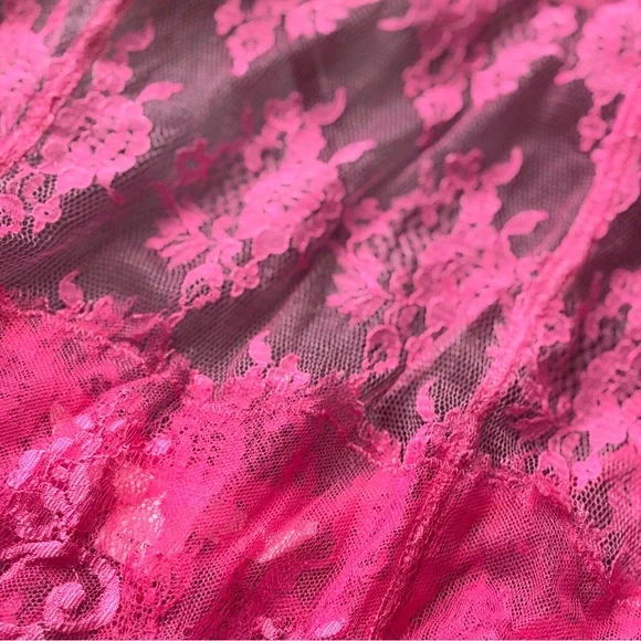 Womens Victoria’s Secret Very Sexy Pink Lace Babydoll Chemise Size Small - Picture 3 of 7
